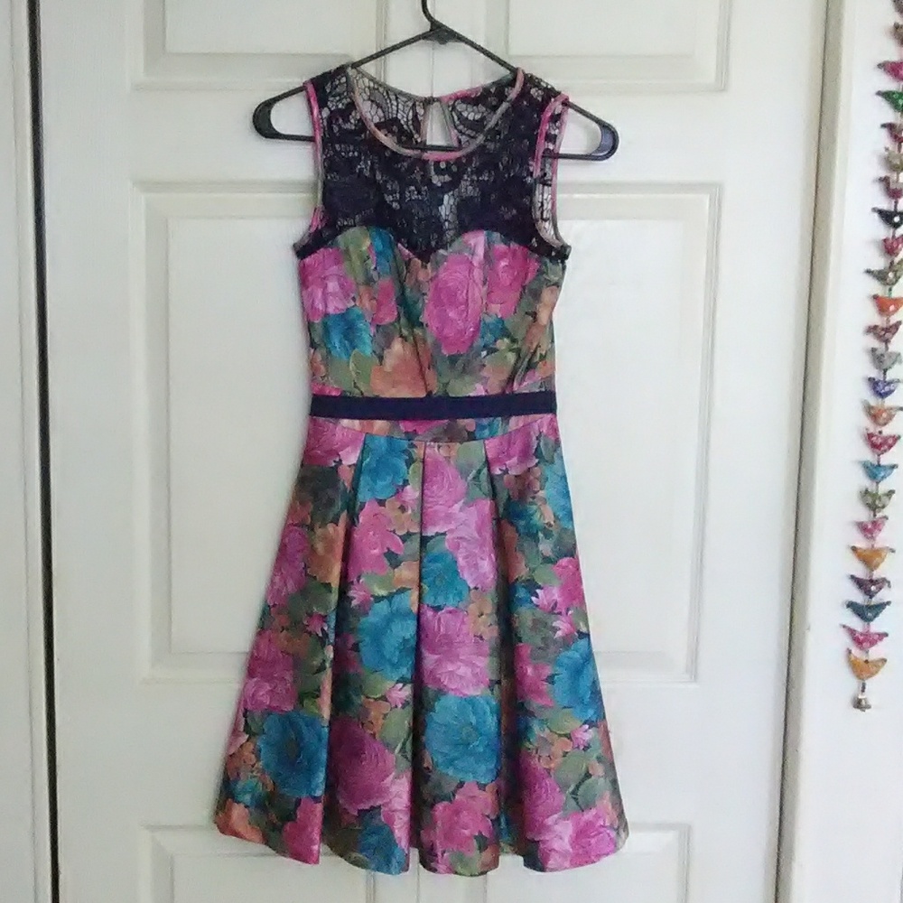 Floral Print A-Line Dress